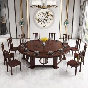 Bàn Ăn Khách sạn điện một người một nồi bàn lẩu bếp từ tích hợp bàn ăn lẩu nhỏ bàn tròn lớn 15 người 20 doanh nhân - Hình 2