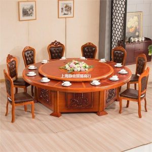 Bàn ăn khách sạn Xita bàn tròn lớn bàn xoay điện bàn tròn 15 người 20 người tiệc xoay doanh nhân khách sạn Trung Quốc - Hình 3