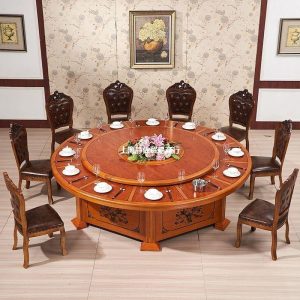 Bàn ăn khách sạn Xita bàn tròn lớn bàn xoay điện bàn tròn 15 người 20 người tiệc xoay doanh nhân khách sạn Trung Quốc