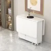 Bàn ăn Không Gian Nhỏ Độc Đáo Bàn Ăn Phòng Khách Trắng Nhà Hàng Bàn Gấp Di Động Thiết Kế Màu Trắng Mesa De Comedor Nội Thất Gia Đình