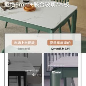 Bàn ăn mặt bàn đá phiến, chân bàn gỗ nhập khẩu. - Hình 5