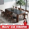 Bàn ăn mặt đá Bàn ăn gấp Bắc Âu và ghế tủ phụ kết hợp gỗ đặc Bàn cơm có thể thu vào tiết kiệm không gian tại nhà