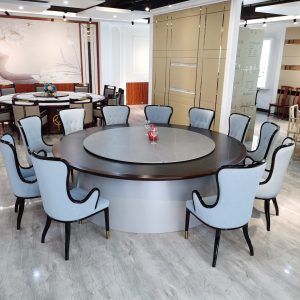 Bàn Ăn Nhà hàng khách sạn điện bàn tròn lớn bàn đá phiến 3 mét 10-20 người lẩu bàn tròn xoay tự động