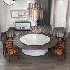 Bàn ăn nhập khẩu phong cách Trung Quốc bàn ăn gỗ chắc chắn hiện đại bàn tròn lớn 20 người cho khách sạn