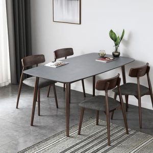 Bàn ăn nhập khẩu phong cách Ý hình chữ nhật gỗ nguyên khối đơn giản hiện đại 6/8 người hộ gia đình chung cư nhỏ kết hợp bàn ghế ăn
