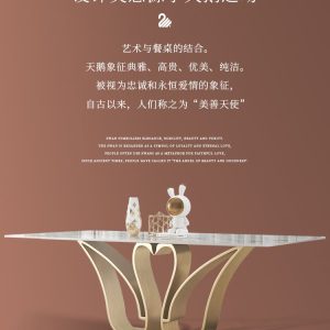Bàn ăn nhập khẩu, thiết kế chân bàn hình thiên nga. - Hình 2