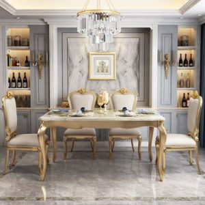 Bàn ăn phong cách Châu Âu hiện đại, sang trọng. - Hình 3