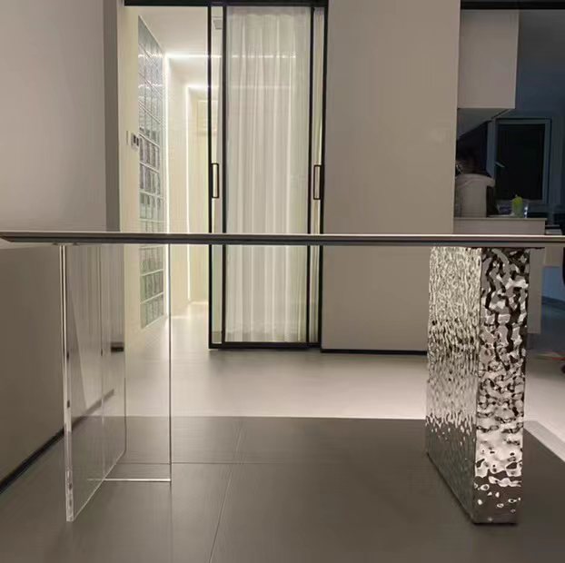 Bàn ăn phong cách Ý bằng thép không gỉ acrylic gợn sóng nước lơ lửng phiến đá bàn ăn gia đình bàn ghế ăn bằng đá cẩm thạch tự nhiên - Hình 3 Bàn ăn phong cách Ý bằng thép không gỉ acrylic gợn sóng nước lơ lửng phiến đá bàn ăn gia đình bàn ghế ăn bằng đá cẩm thạch tự nhiên - Hình 3