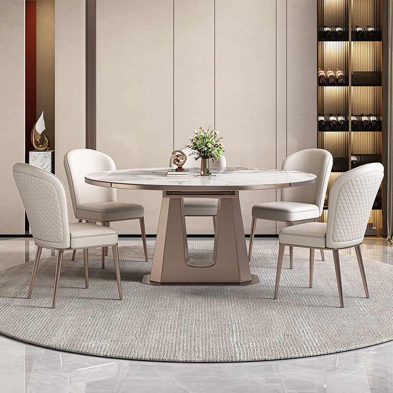 Bàn ăn phong cách Ý cổ đá phiến bàn ăn đẹp gia đình sang trọng gia đình đơn giản có thể thu vào bàn ăn tròn xoay và ghế - Hình 4 Bàn ăn phong cách Ý cổ đá phiến bàn ăn đẹp gia đình sang trọng gia đình đơn giản có thể thu vào bàn ăn tròn xoay và ghế - Hình 4