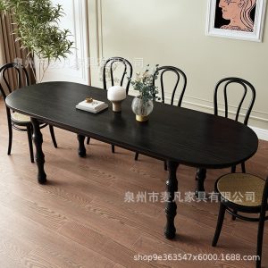 Bàn ăn sang trọng đẹp kiểu cổ điển Pháp tại nhà gia đình nhà thiết kế bàn làm việc sáng tạo hình bán nguyệt dựa vào tường bàn ăn