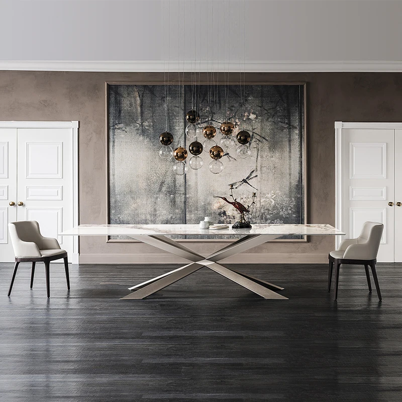 Bàn ăn Sang Trọng Rock Board Ăn Coffe Bàn Ghế Kết Hợp Hiện Đại Hình Chữ Nhật Đơn Giản Mesa De Centro Salon Nội Thất Khách Sạn - Hình 2 Bàn ăn Sang Trọng Rock Board Ăn Coffe Bàn Ghế Kết Hợp Hiện Đại Hình Chữ Nhật Đơn Giản Mesa De Centro Salon Nội Thất Khách Sạn - Hình 2