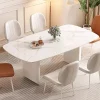 Bàn ăn Tendable Bàn Ăn Màu Trắng Newclassic Trung Tâm Nhà Bếp Bàn Ăn Cao Cấp Nhà Hàng Hiện Đại Mesas De Comedor Nội Thất Nhà Bếp