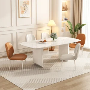 Bàn ăn Tendable Bàn Ăn Màu Trắng Newclassic Trung Tâm Nhà Bếp Bàn Ăn Cao Cấp Nhà Hàng Hiện Đại Mesas De Comedor Nội Thất Nhà Bếp - Hình 2