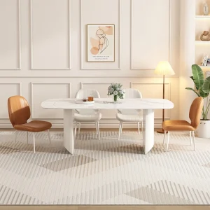 Bàn ăn Tendable Bàn Ăn Màu Trắng Newclassic Trung Tâm Nhà Bếp Bàn Ăn Cao Cấp Nhà Hàng Hiện Đại Mesas De Comedor Nội Thất Nhà Bếp - Hình 3