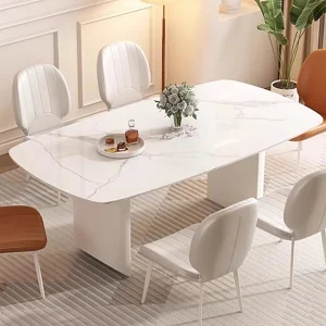Bàn ăn Tendable Bàn Ăn Màu Trắng Newclassic Trung Tâm Nhà Bếp Bàn Ăn Cao Cấp Nhà Hàng Hiện Đại Mesas De Comedor Nội Thất Nhà Bếp