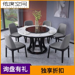 Bàn ăn tròn bằng đá cẩm thạch sang trọng 10 người