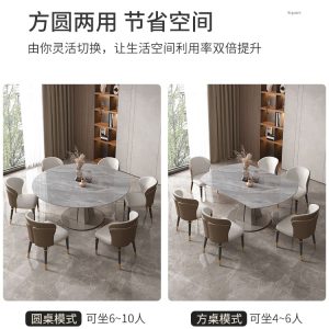 Bàn ăn tròn bằng đá phiến nhập khẩu. - Hình 2