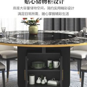 Bàn ăn tròn đá phiến nhập khẩu. - Hình 2