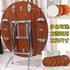 Bàn ăn tròn đơn giản gấp gọn bàn ăn vuông gỗ có thể ăn được bàn ăn lớn bàn tròn căn hộ nhỏ bàn ăn gấp hộ gia đình