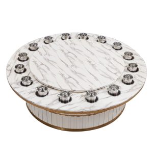 Bàn ăn tròn lớn 20 người – Bàn lẩu xoay điện dành cho nhà hàng, khách sạn, tiệc đông người - Hình 4