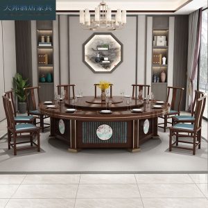 Bàn Ăn Trung Quốc Mới Bàn Ăn Nhà Hàng Khách Sạn Điện Lớn Bàn Tròn 15/12/20 Người Căng Tin Câu Lạc Bộ Hộp Bàn Xoay Lớn Bàn Ăn - Hình 2