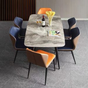 Bàn ăn và ghế đá phiến sáng kết hợp phòng ăn nhỏ hiện đại đơn giản bàn ăn phong cách sang trọng phong cách Bắc Âu bàn ăn bán buôn Ý