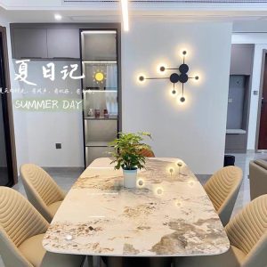 Bàn ăn và ghế đá phiến tối giản của Ý kết hợp bàn ăn hình chữ nhật sang trọng lớn và nhỏ hộ gia đình - Hình 2
