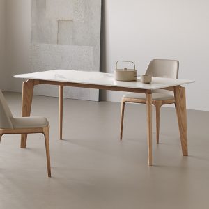 Bàn ăn và ghế phong cách rock board phong cách Nhật Bản phong cách wabi-sabi phòng nhỏ Thiết kế màu log Bắc Âu Bàn ăn gỗ nguyên khối - Hình 3