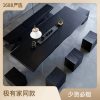 Bàn Ăn Wabi-sabi carbonized đen bàn ăn gỗ rắn homestay bảng đăng nhập bảng lớn bảng bàn làm việc acrylic treo bàn trà