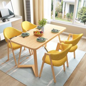 Bàn ăn xuyên biên giới và ghế Bàn ăn tại nhà quán trà sữa quán cà phê quán ăn vặt quán nước Bàn ăn nhà hàng Bắc Âu để ăn - Hình 3