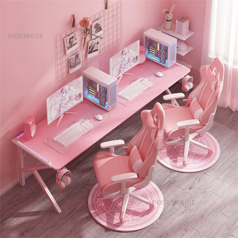 Bàn Ánh sáng sang trọng đôi Bàn máy tính Phòng ngủ màu hồng Bàn viết Cafe Bàn chơi game Máy tính Bộ Bàn ghế B - Hình 2 Bàn Ánh sáng sang trọng đôi Bàn máy tính Phòng ngủ màu hồng Bàn viết Cafe Bàn chơi game Máy tính Bộ Bàn ghế B - Hình 2