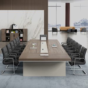 Bàn bàn dài bàn hội nghị lớn bàn đào tạo hình chữ nhật đơn giản hiện đại bàn ghế đàm phán - Hình 2