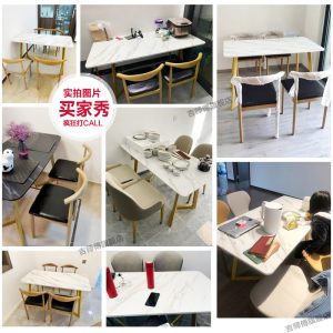 Bán buôn bàn ăn gia đình chữ nhật đơn giản 2 người 4 người 6 người cho thuê bàn ăn chung cư nhà hàng quán ăn nhanh bàn ghế - Hình 3