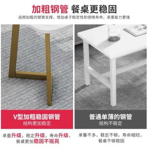 Bán buôn bàn ăn gia đình chữ nhật đơn giản 2 người 4 người 6 người cho thuê bàn ăn chung cư nhà hàng quán ăn nhanh bàn ghế - Hình 4