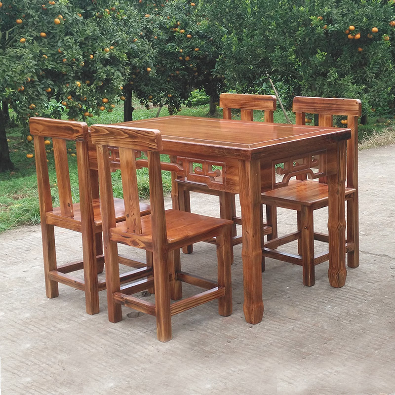 Bán buôn Bàn ghế ăn bằng gỗ nguyên khối phong cách Trung Quốc cổ carbonized Eight Immortals Bàn ghế khách sạn nhà hàng mì nhà hàng trang trại Bộ bàn hình chữ nhật - Hình 4 Bán buôn Bàn ghế ăn bằng gỗ nguyên khối phong cách Trung Quốc cổ carbonized Eight Immortals Bàn ghế khách sạn nhà hàng mì nhà hàng trang trại Bộ bàn hình chữ nhật - Hình 4