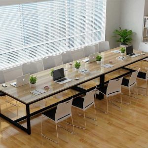Bán buôn bàn hội nghị bàn dài đơn giản hiện đại bàn nhân viên hình chữ nhật bàn đào tạo đàm phán bàn dài bàn làm việc - Hình 2