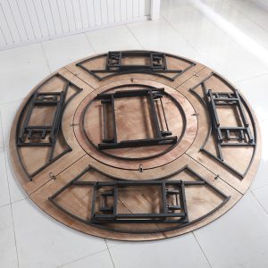 Bán buôn bàn nhà hàng khách sạn gấp bàn ghế tròn lớn phòng tiệc hội trường 10 người 15 người 20 người bàn tròn nhà tròn - Hình 3