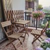 Bán buôn Bộ bàn ghế gấp ngoài trời gỗ nguyên khối Bàn ban công giải trí phòng nhỏ Bàn cà phê nhỏ Bàn vuông Bàn ăn đôi phức hợp
