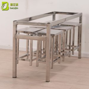 Bán buôn inox treo ghế ăn bàn ghế nhân viên trường học căng tin nhà hàng nhà hàng quán ăn nhanh treo phân bàn ghế ăn nhanh - Hình 3