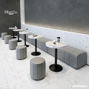Bán buôn quán trà sữa treo tường ghế sofa món tráng miệng snack bánh quán cà phê băng ghế dự bị phong cách công nghiệp Bàn ghế quầy bar