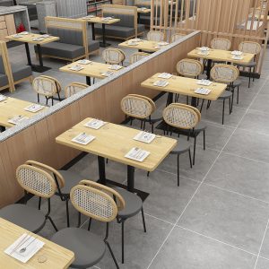 Bán buôn trực tiếp tại nhà máy Bắc Âu sang trọng Khu thương lượng Quán trà sữa Cafe Bàn ghế mây đan Card Ghế Sofa - Hình 2