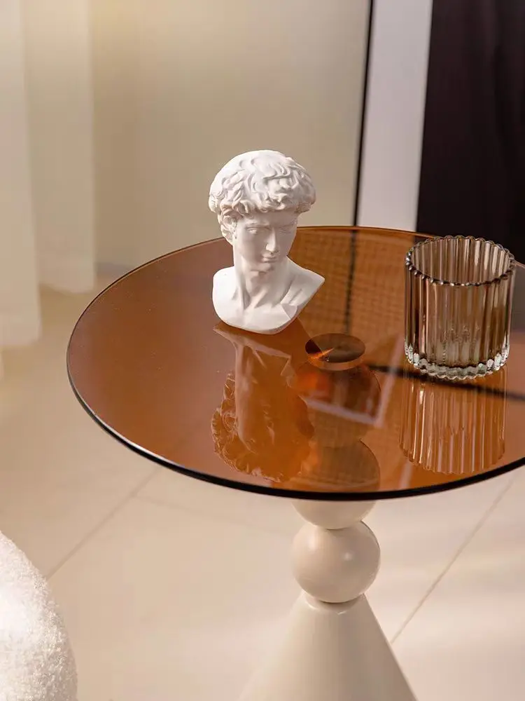 Bàn cà phê Bàn tròn nhỏ Ghế sofa phòng khách sang trọng Bàn bên Nội thất gia đình Bàn trung tâm Bàn dịch vụ Thiết kế kính Tabl - Hình 3 Bàn cà phê Bàn tròn nhỏ Ghế sofa phòng khách sang trọng Bàn bên Nội thất gia đình Bàn trung tâm Bàn dịch vụ Thiết kế kính Tabl - Hình 3