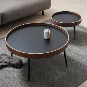 Bàn Cà Phê Bằng Gỗ Hiện Đại Căn Hộ Nhỏ Sang Trọng Bàn Tròn Đơn Giản Ghế Sofa Phòng Khách Bên Bàn Hộ Gia Đình Bộ Bàn Trà