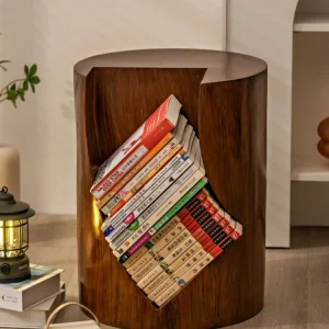 Bàn cà phê cổ điển, Nội thất nhựa, Phòng khách sang trọng, Mặt ghế sofa, Bàn nhỏ, Kho chứa cọc gỗ sáng tạo, Tủ cạnh sách - Hình 2