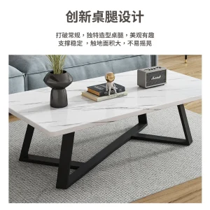 Bàn cà phê phòng khách nhà đơn giản hiện đại ghế sofa văn phòng bàn cà phê sang trọng đơn giản căn hộ nhỏ màu đá phiến cà phê - Hình 2