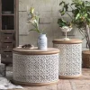 Bàn Cà Phê Tròn Gỗ Chắc Chắn Hiện Đại Cho Phòng Khách Retro Bàn Bên Sang Trọng Sáng Tạo Thiết Kế Nhà Phòng Khách Bàn Trung Tâm
