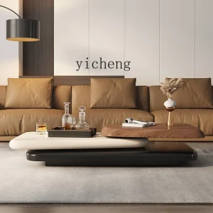 Bàn Cà Phê Xoay Phòng Khách Nhà Thiết Kế Mẫu Bàn Cà Phê Tối Giản kiểu Italy - Hình 2