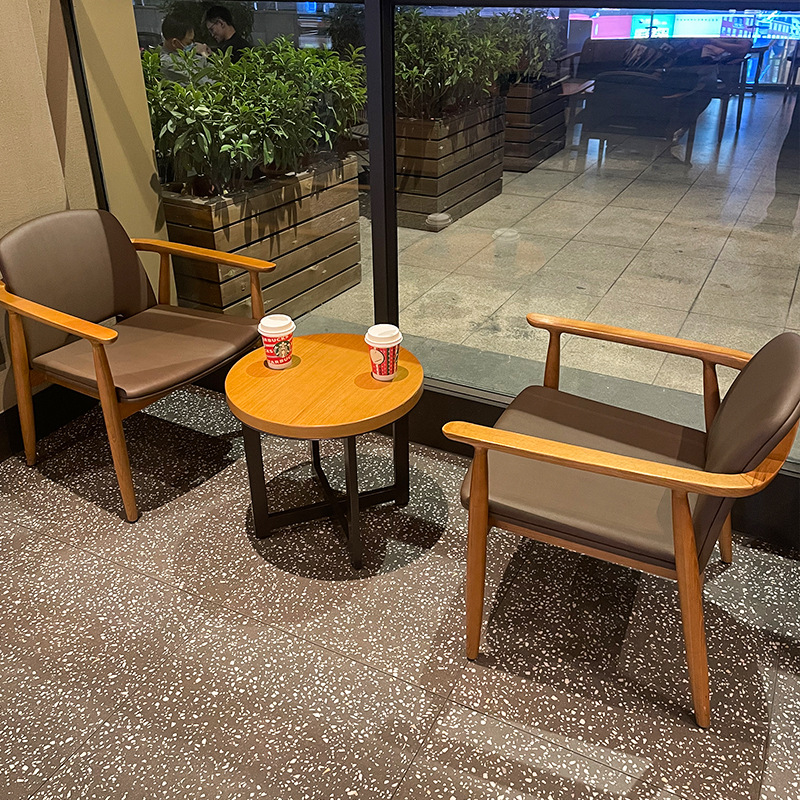Bàn cafe quán trà sữa ghế ăn cửa hàng tráng miệng phục vụ dựa vào tường gỗ cứng ghế sofa nhà hàng tây Bàn ghế - Hình 3 Bàn cafe quán trà sữa ghế ăn cửa hàng tráng miệng phục vụ dựa vào tường gỗ cứng ghế sofa nhà hàng tây Bàn ghế - Hình 3