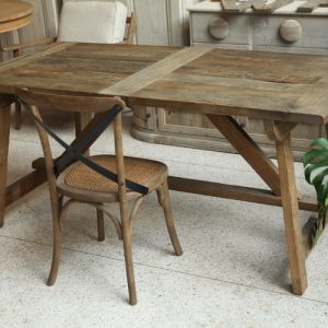Bàn cây du Bàn ăn kiểu wabi-sabi đồng quê nước Mỹ khúc gỗ phong già cây du homestay cà phê Bàn dài