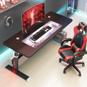 Bàn chơi game để Bàn bằng sợi carbon hiện đại Nội thất văn phòng Bàn máy tính Thiết kế nâng hạ gia đình Bàn chơi game thể thao điện tử